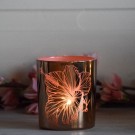 Telysholder Gull/rosa med blomst 2pk L thumbnail