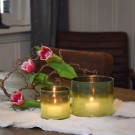 Sett m/ lysholder/vase grønn thumbnail