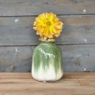 Vase keramikk grønn/hvit thumbnail
