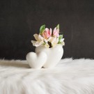 Vase hjerte hvit thumbnail