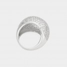 Ring sølvfarget med stener thumbnail