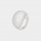 Ring sølvfarget med stener thumbnail