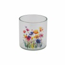 Telysholder 2pk med blomster thumbnail