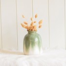 Vase keramikk grønn/hvit thumbnail