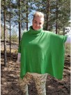 Poncho med høy hals Grønn thumbnail