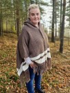 Poncho med hette Brun - GitteDaa thumbnail