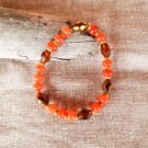 Elastisk armbånd orange/brunt thumbnail