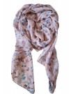 Skjerf rosa med blomster thumbnail