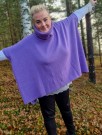 Poncho med høy hals Lilla - Gitte Daa thumbnail