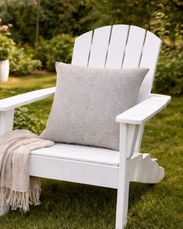 Putetrekk vevd bomull Røros blå 45x45cm