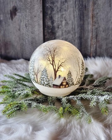 Lyslykt LED vinterland