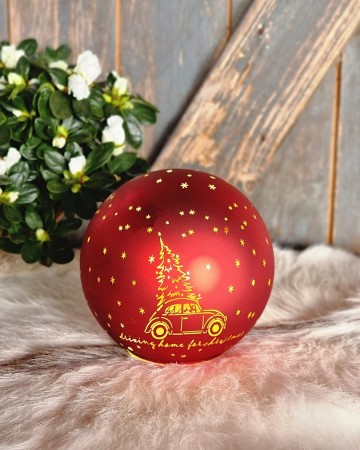 LED lykt kule Driving home.... Rød