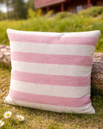 Putetrekk vevd bomull Geilo korall 45x45cm