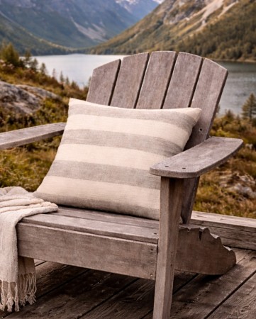 Putetrekk vevd bomull Geilo sort 45x45cm